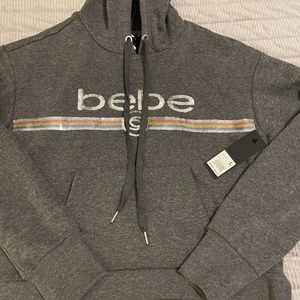 Bebe Sequin Logo Hoodie